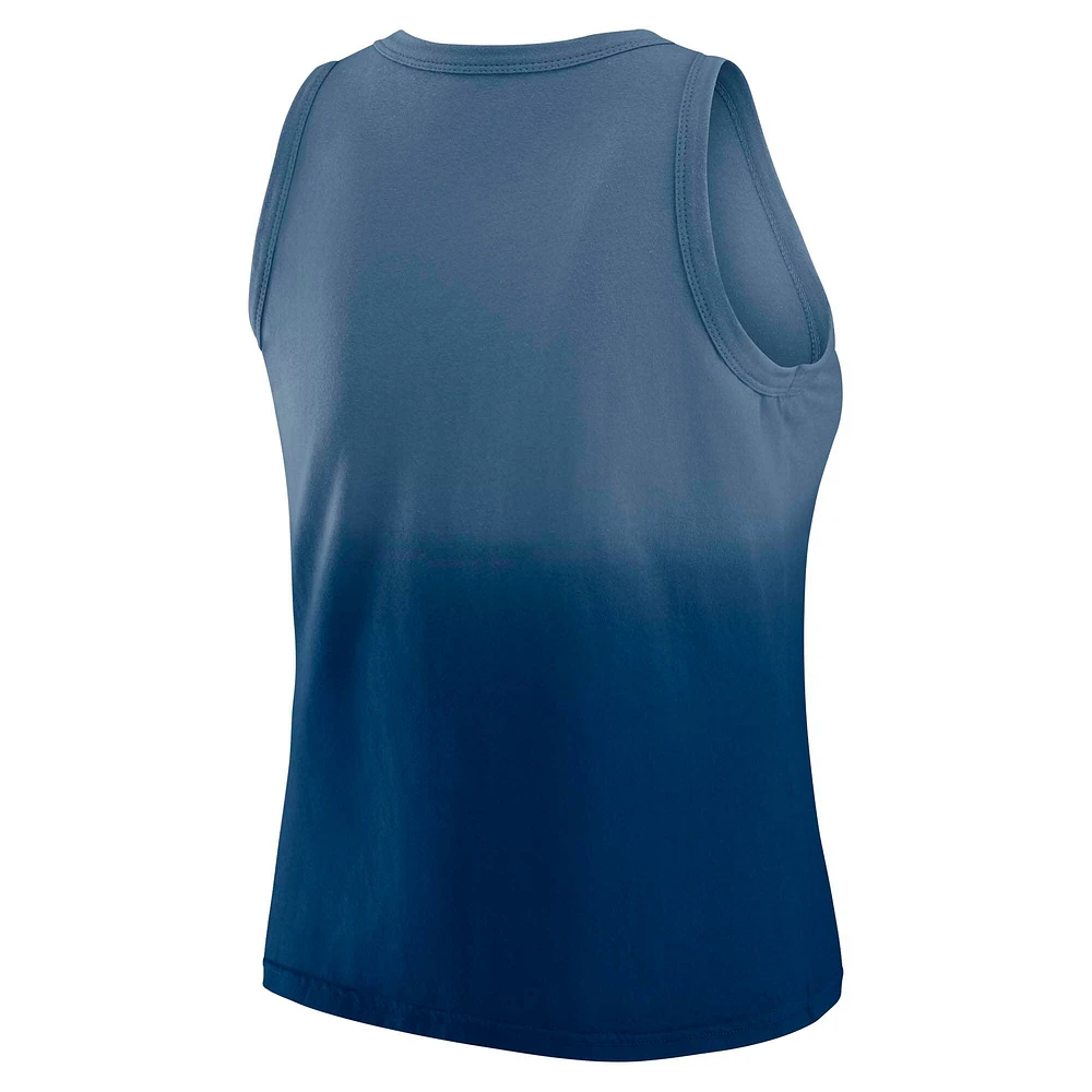 Women's WEAR by Erin Andrews x Gracie Hunt Heather Navy Indianapolis Colts Ombre Tank Top