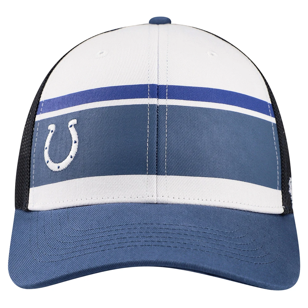 Casquette réglable de camionneur Indianapolis Colts Cove '47 pour jeunes, blanc/bleu
