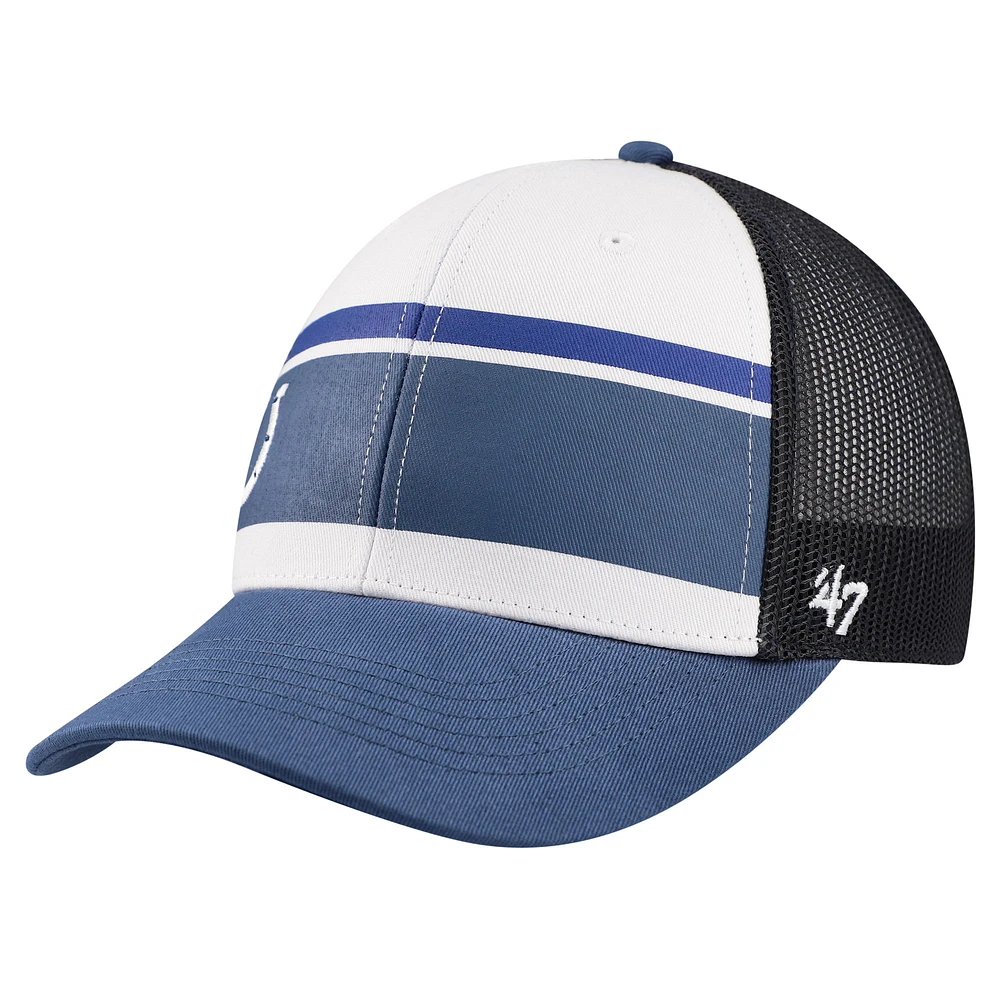 Casquette réglable de camionneur Indianapolis Colts Cove '47 pour jeunes, blanc/bleu
