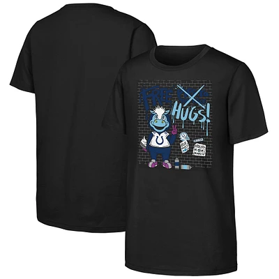 Youth  Black Indianapolis Colts Blue Mascot Pie T-Shirt