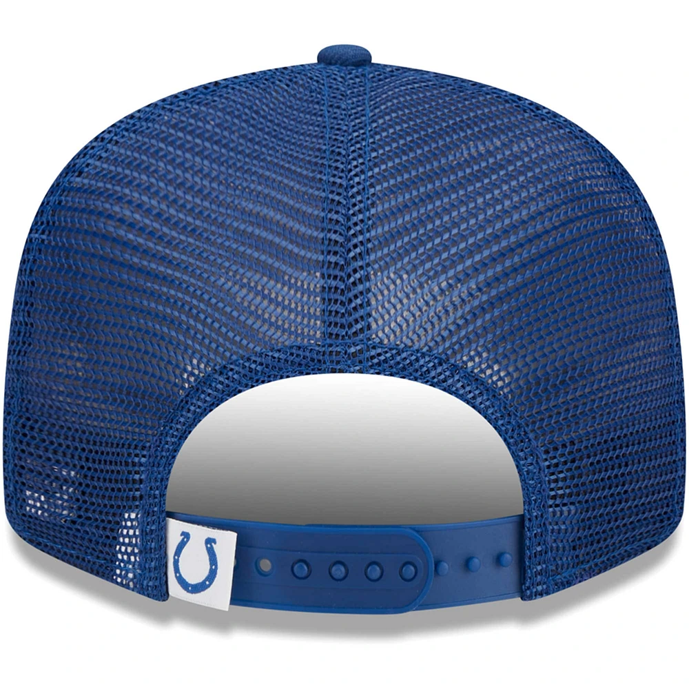 Youth New Era Royal Indianapolis Colts  Main Trucker 9FIFTY Snapback Hat