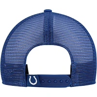 Youth New Era White/Royal Indianapolis Colts Distressed 9FIFTY A-Frame Snapback Hat