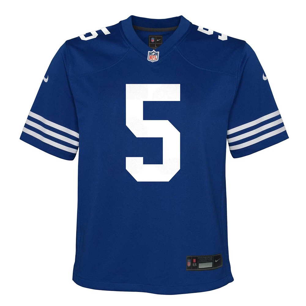 Maillot de match joueur alternatif Nike Anthony Richardson des Royal Indianapolis Colts pour jeunes