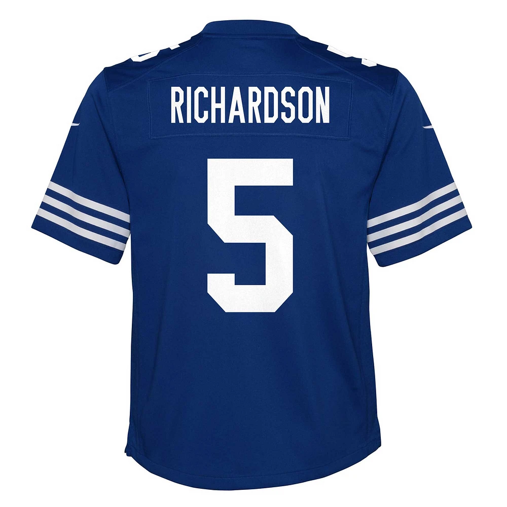 Maillot de match joueur alternatif Nike Anthony Richardson des Royal Indianapolis Colts pour jeunes
