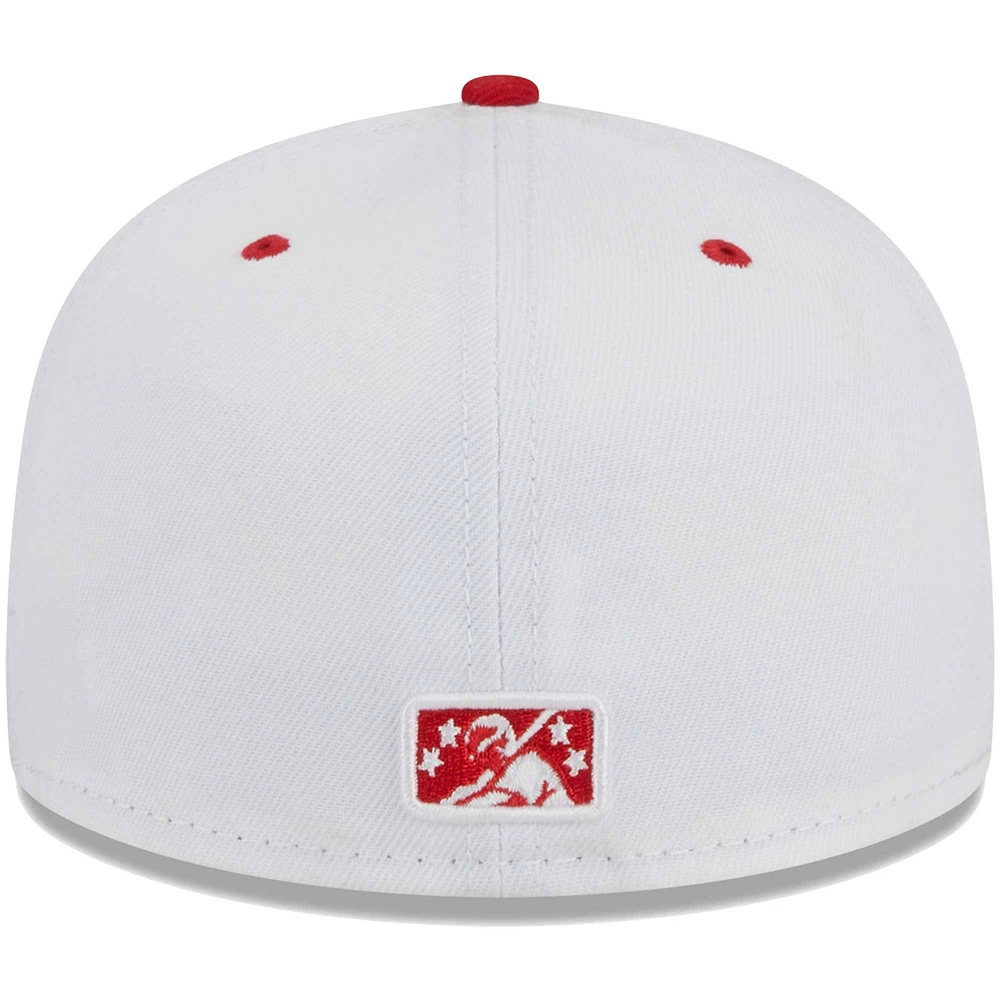 Men's New Era White Indianapolis Indians Theme Nights ABCs  59FIFTY Fitted Hat