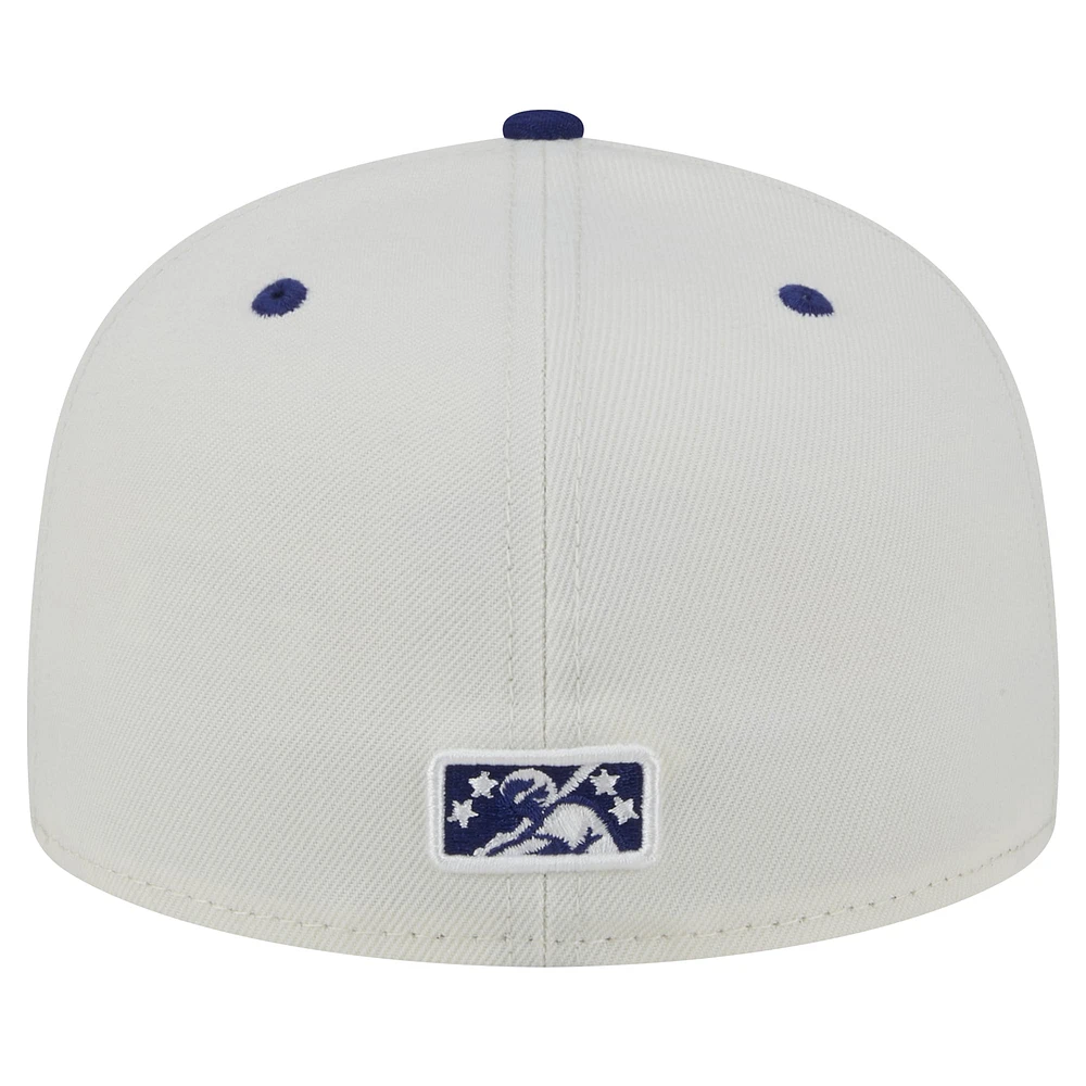 Men's New Era Khaki Inland Empire 66ers Theme Night Kings 59FIFTY Fitted Hat