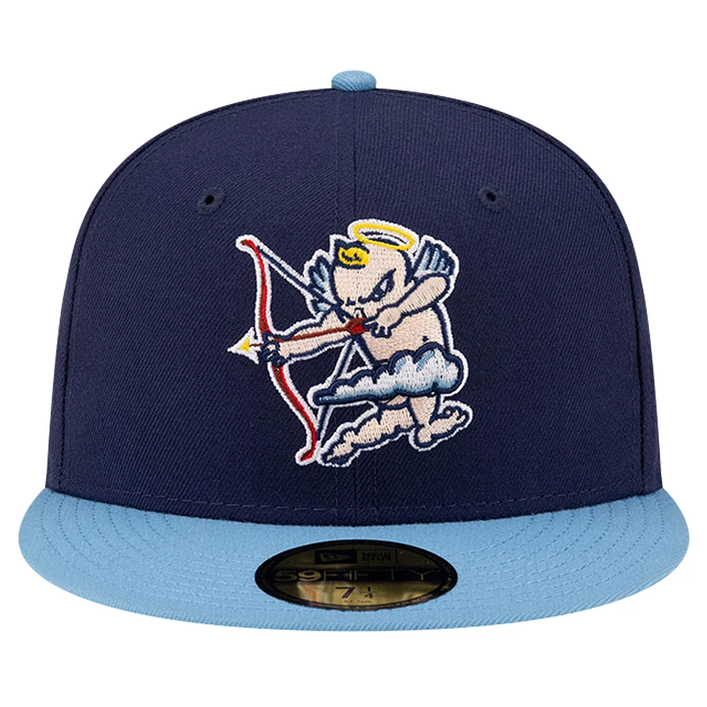 Men's New Era Navy Inland Empire 66ers Theme Night Cherub 59FIFTY Fitted Hat