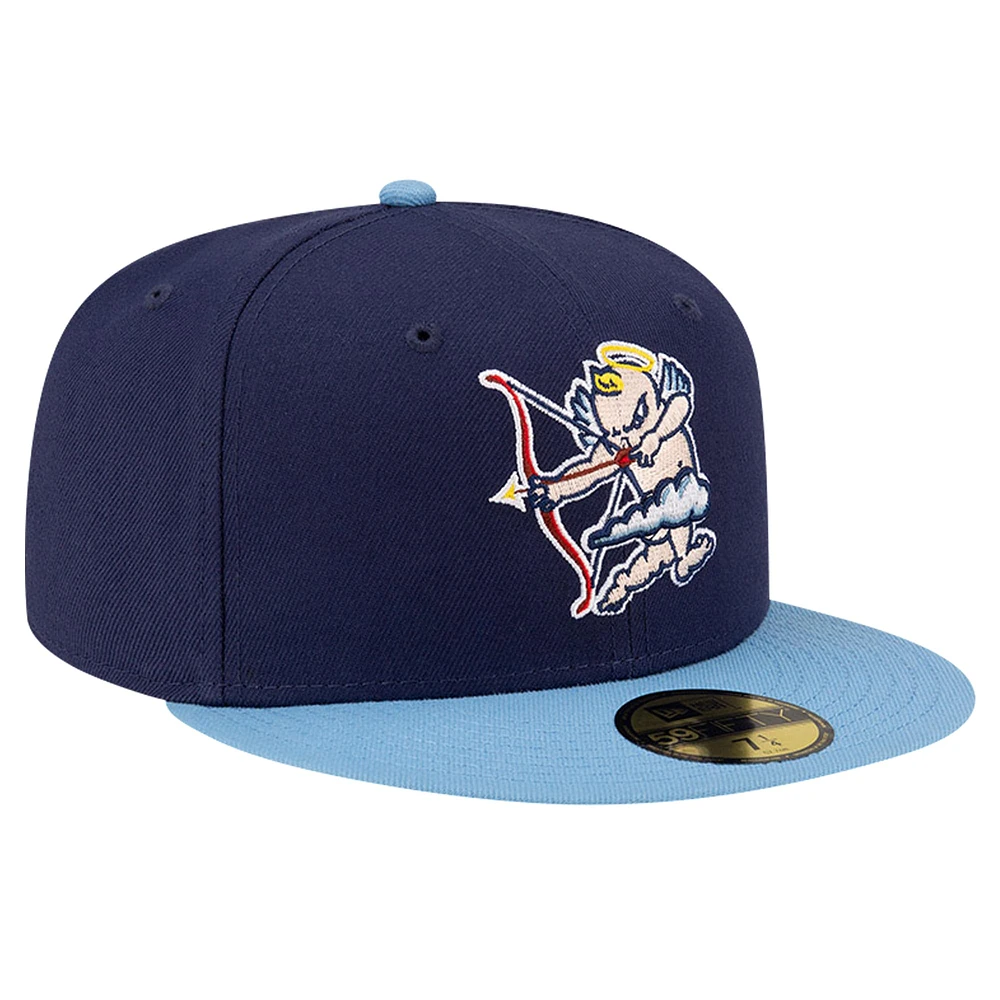 Men's New Era Navy Inland Empire 66ers Theme Night Cherub 59FIFTY Fitted Hat