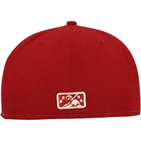Men's New Era White/Red Inland Empire 66ers Theme Night Redlands Pickers 59FIFTY Fitted Hat