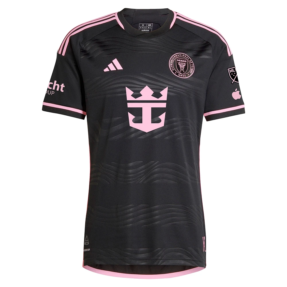 Men's adidas Jordi Alba Ramos Black Inter Miami CF 2024 La Noche Authentic Player Jersey