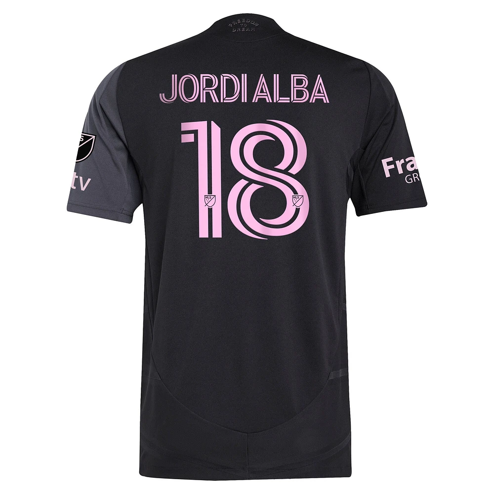 Men's adidas Jordi Alba Ramos Black Inter Miami CF 2025 The Fortitude Kit Authentic Player Jersey