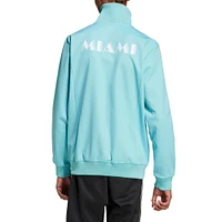 Men's adidas Originals Aqua Inter Miami CF 2024 Anthem Full-Zip Jacket