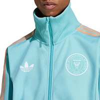 Men's adidas Originals Aqua Inter Miami CF 2024 Anthem Full-Zip Jacket