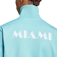 Men's adidas Originals Aqua Inter Miami CF 2024 Anthem Full-Zip Jacket