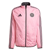 Men's adidas Pink/Black Inter Miami CF 2025 Anthem Reversible Full-Zip Jacket