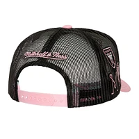 Men's Mitchell & Ness White Inter Miami CF Palm Tree Trucker Adjustable Hat