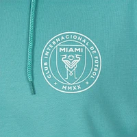 T-shirt à capuche décontracté manches longues pour hommes, bleu sarcelle, Inter Miami CF Vice Script