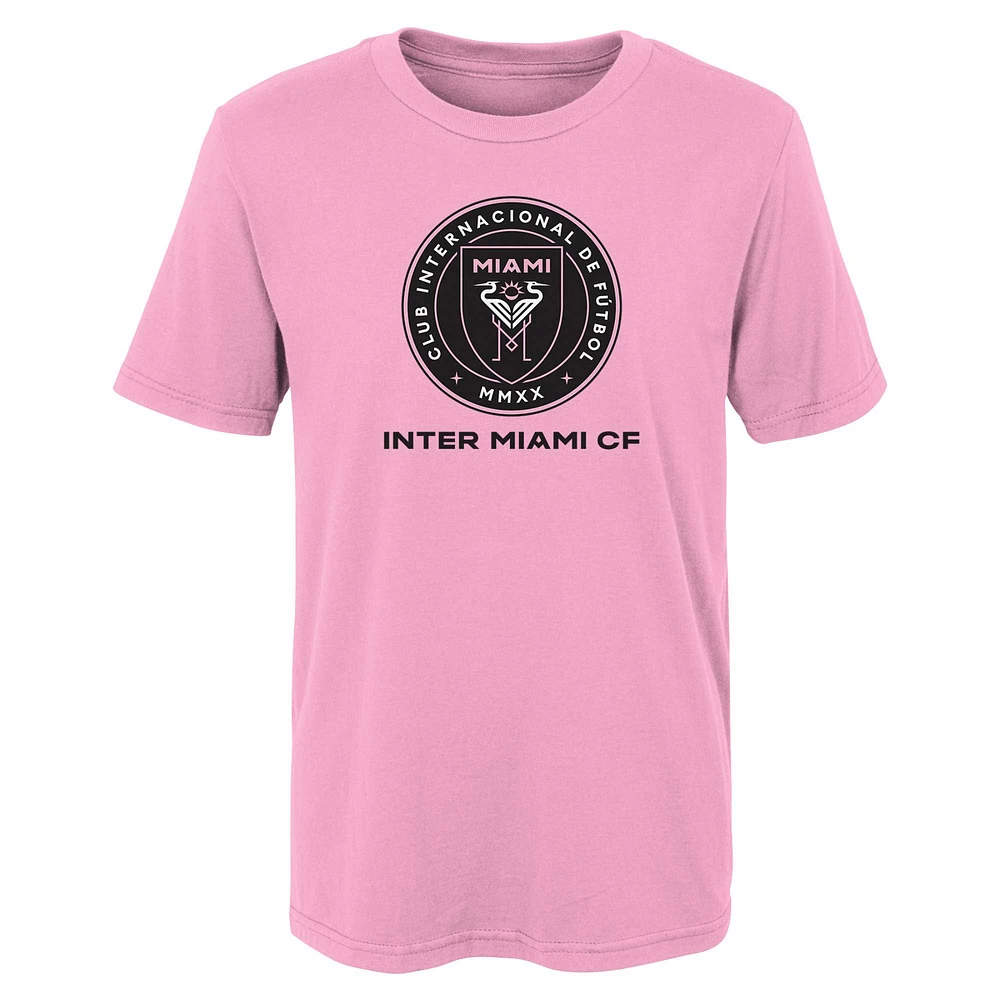Preschool Pink Inter Miami CF Primary Logo T-Shirt