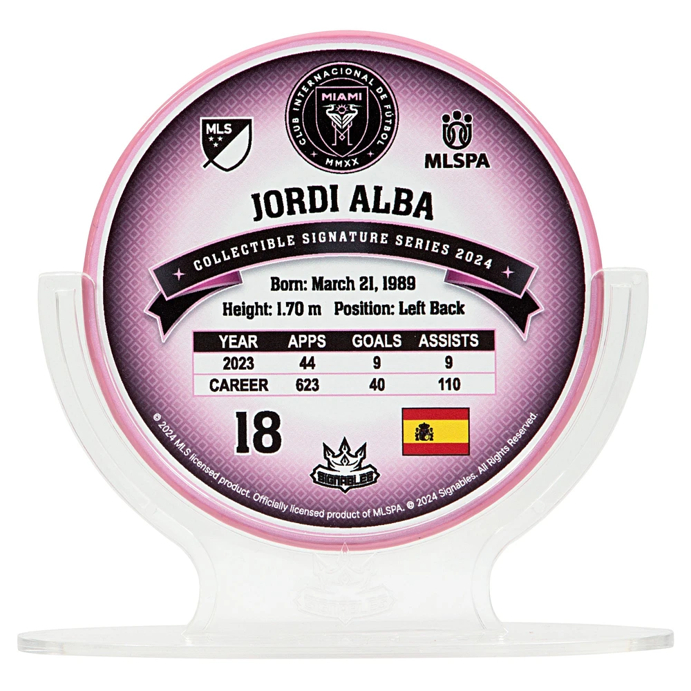 Signables Jordi Alba Ramos Inter Miami CF 2024 Signature Sports Collectible