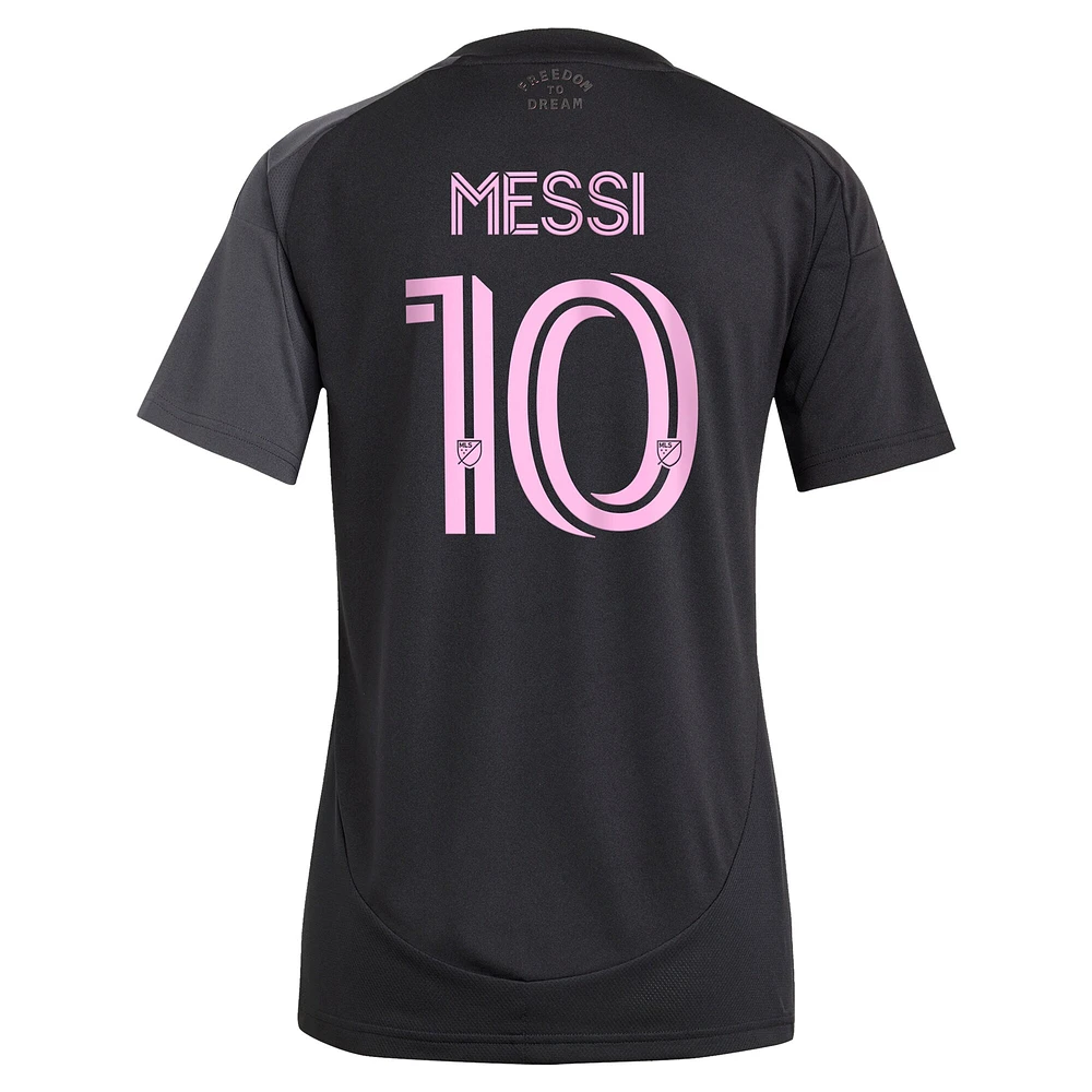 Women's adidas Lionel Messi Black Inter Miami CF 2025 The Fortitude Kit Replica Player Jersey