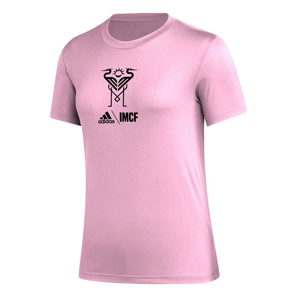 Women's adidas Pink Inter Miami CF AEROREADY Club Icon T-Shirt