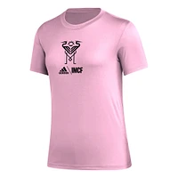 Women's adidas Pink Inter Miami CF AEROREADY Club Icon T-Shirt