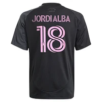 Youth adidas Jordi Alba Ramos Black Inter Miami CF 2025 The Fortitude Kit Replica Player Jersey