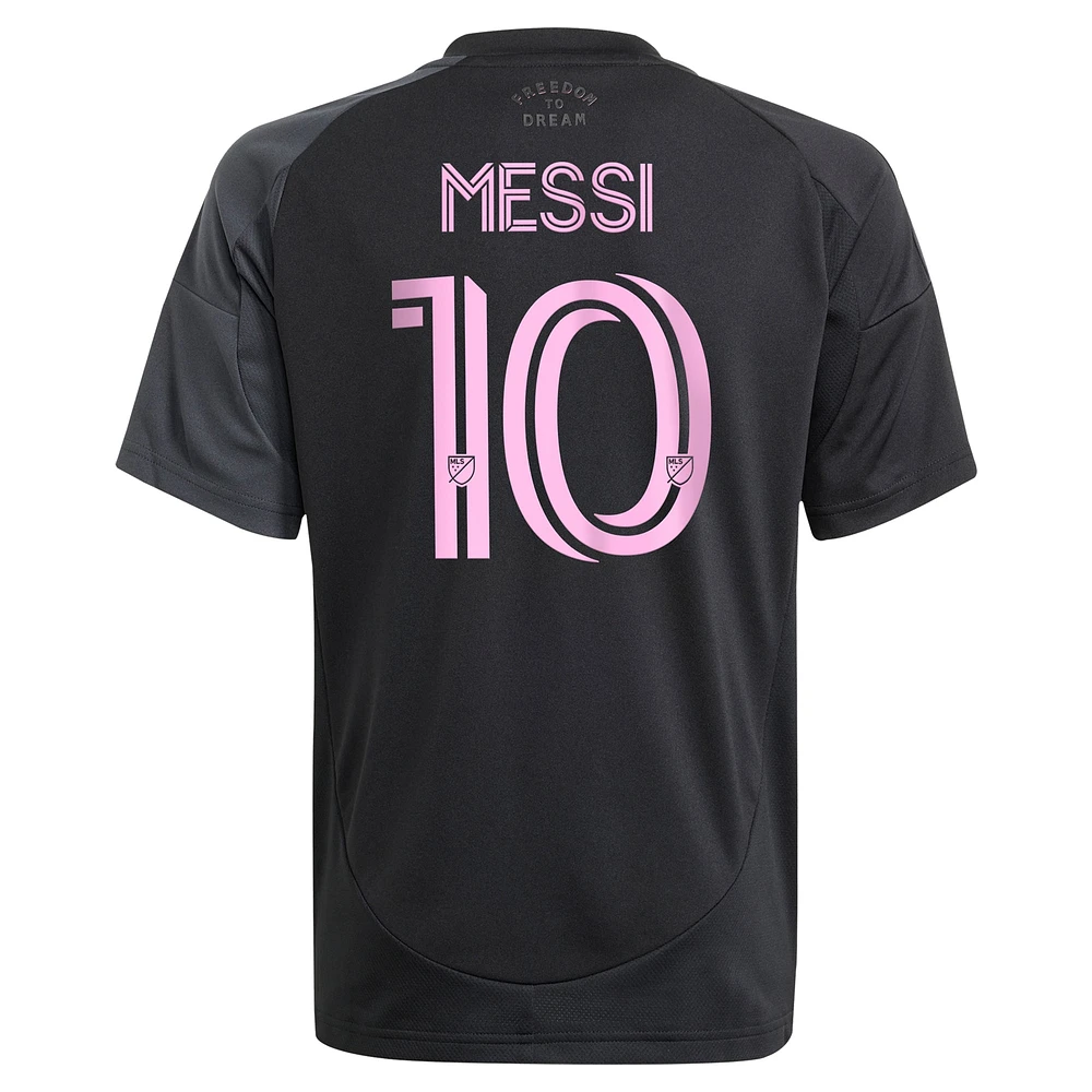 Youth adidas Lionel Messi Black Inter Miami CF 2025 The Fortitude Kit Replica Player Jersey