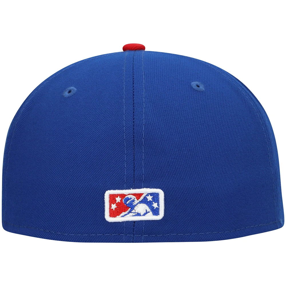Men's New Era Blue Iowa Cubs Authentic Collection Team Game 59FIFTY Fitted Hat