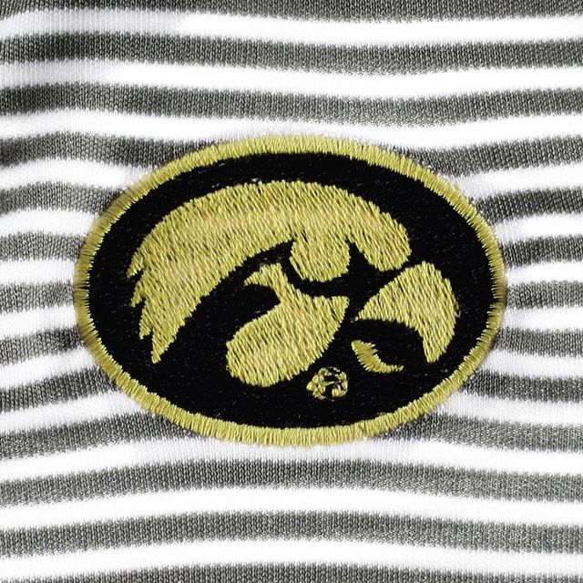 Infant Garb Charcoal Iowa Hawkeyes Carson Polo à rayures Body