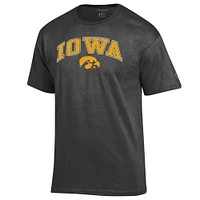 Men's Champion  Charcoal Iowa Hawkeyes Arched Logo T-Shirt
