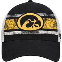 Men's '47 Black/White Iowa Hawkeyes Interlude MVP Trucker Snapback Hat