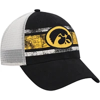 Men's '47 Black/White Iowa Hawkeyes Interlude MVP Trucker Snapback Hat