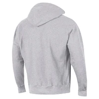 Men's Champion Gray Iowa Hawkeyes Vault Late Night Reverse Weave Pullover Hoodie