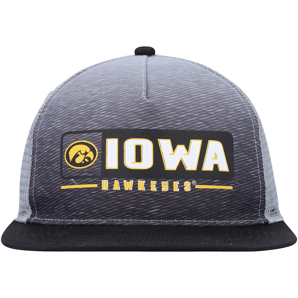 Men's Colosseum  Black/Gray Iowa Hawkeyes Snapback Hat