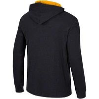 Men's Colosseum Black Iowa Hawkeyes Affirmative Thermal Hoodie Long Sleeve T-Shirt