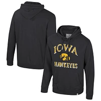 Sweat à capuche colosseum black iowa hawkeyes pour homme avec grosse casquette e-tan