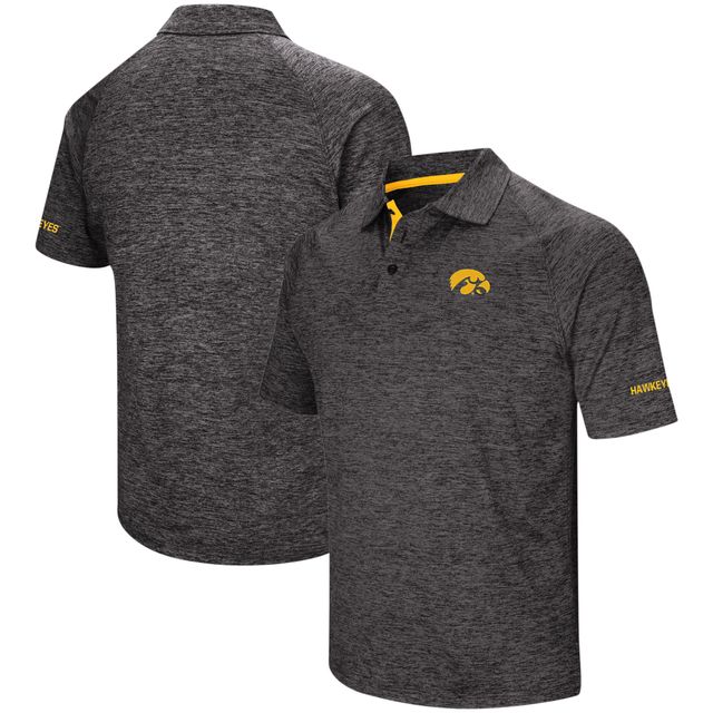 Colosseum Iowa Hawkeyes Big & Tall Down Swing Polo Homme Noir