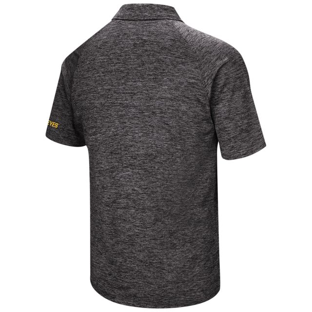 Colosseum Iowa Hawkeyes Big & Tall Down Swing Polo Homme Noir