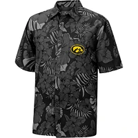 Colosseum Black Iowa Hawkeyes The Dude Camp Chemise boutonnée pour homme