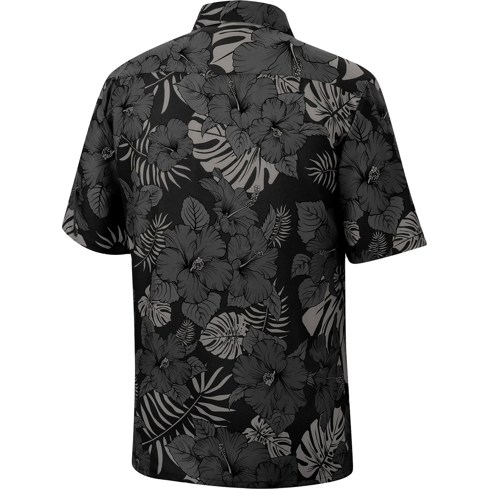 Colosseum Black Iowa Hawkeyes The Dude Camp Chemise boutonnée pour homme