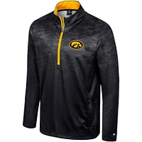 Men's Colosseum  Black Iowa Hawkeyes The Machine Half-Zip Jacket