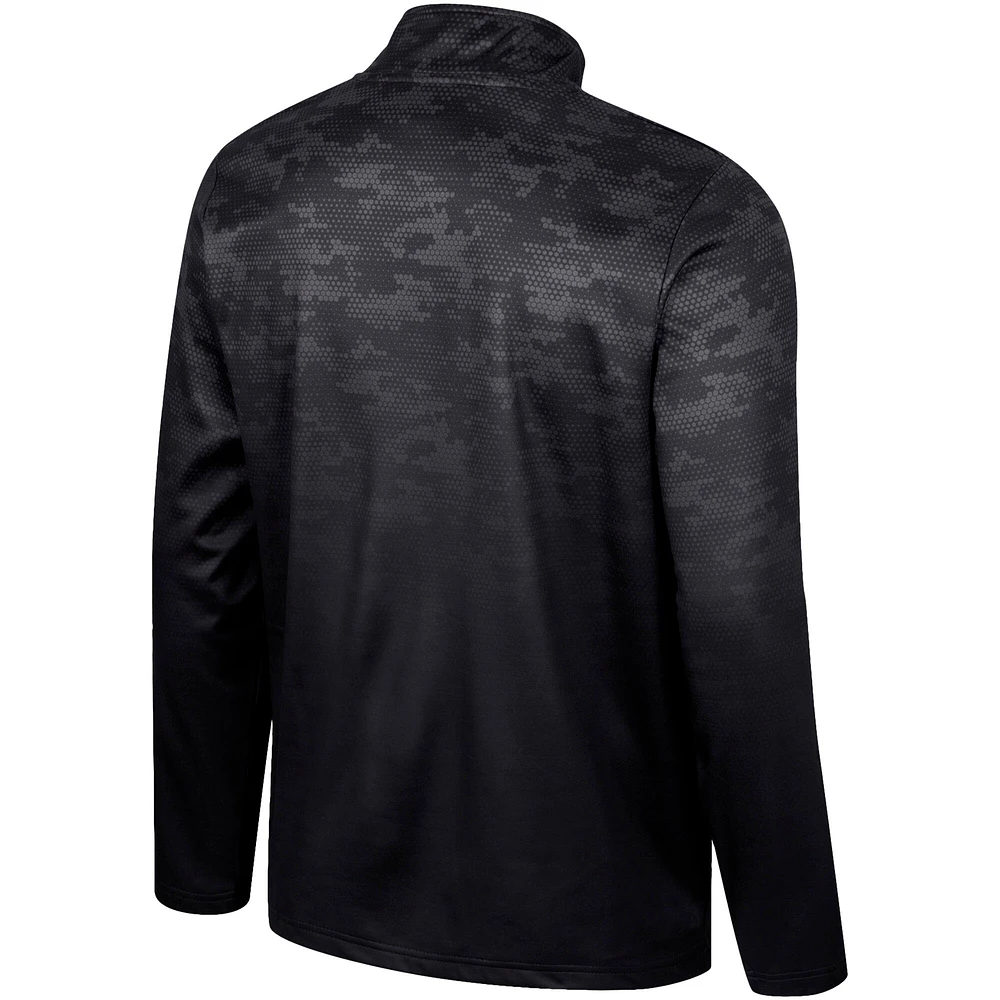 Men's Colosseum  Black Iowa Hawkeyes The Machine Half-Zip Jacket