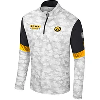 Men's Colosseum  Camo Iowa Hawkeyes OHT Military Appreciation Tomahawk Quarter-Zip Windshirt
