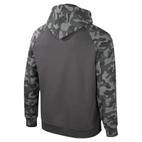 Men's Colosseum Charcoal Iowa Hawkeyes OHT Military Appreciation Camo Raglan Pullover Hoodie
