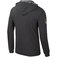 Men's Colosseum Charcoal Iowa Hawkeyes OHT Military Appreciation Henley Pullover Hoodie