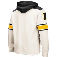 Men's Colosseum Cream Iowa Hawkeyes 2.0 Lace-Up Pullover Hoodie