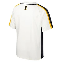 Men's Colosseum Cream Iowa Hawkeyes Ruth Button-Up Baseball Jersey