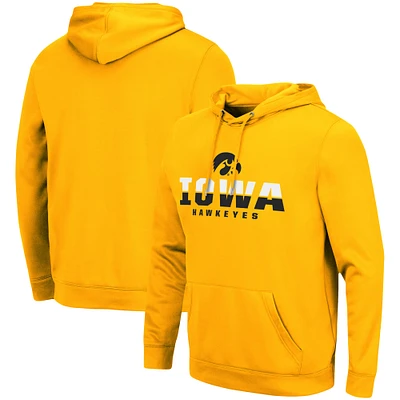 Men's Colosseum Gold Iowa Hawkeyes Lantern Pullover Hoodie
