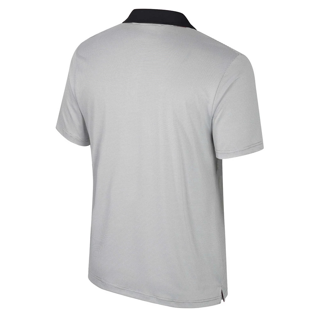 Men's Colosseum Gray Iowa Hawkeyes Big & Tall Tuck Striped Polo